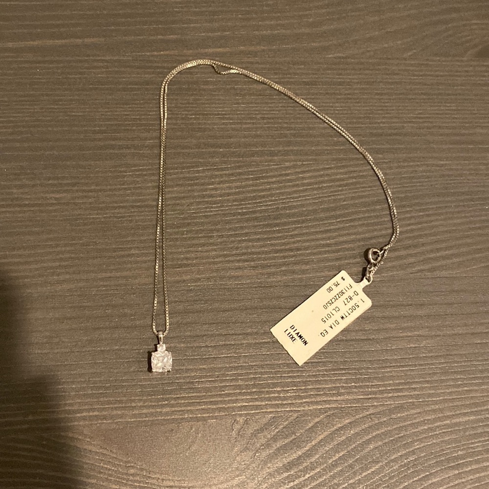 Sterling Silver Simulated Diamond Pendant